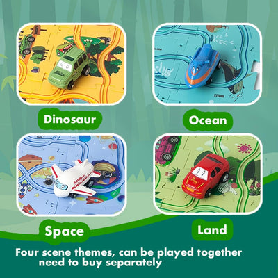 Auto Spielzeug Autorennbahn Spielzeugauto DIY-Puzzlebahn für Kinderspielzeug DIY-Route Cars Spielzeug Geschenkspiele für Kinder Spielzeug ab 2 3 4 5 6 Jahren