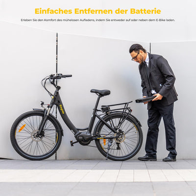 Eleglide C2 27,5 Zoll City E-Bike mit 70N.M Mittelmotor und 36V 13Ah Akku Pedelec Cityräder Elektrofahrrad, Max Geschwindigkeit 25km/h Max Reichweite 120km, Erwachsene Herren Damen Ebike