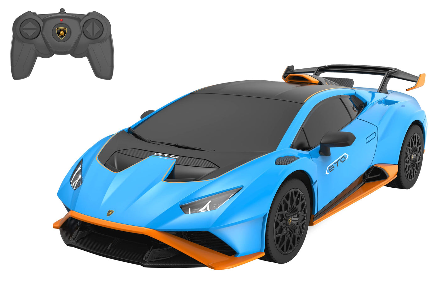 JAMARA Lamborghini Huracán STO 1:24 2,4GHz - offiziell lizenziert, bis zu 1 Stunde Fahrzeit bei ca. 9 Km/h, perfekt nachgebildete Details, hochwertige Verarbeitung