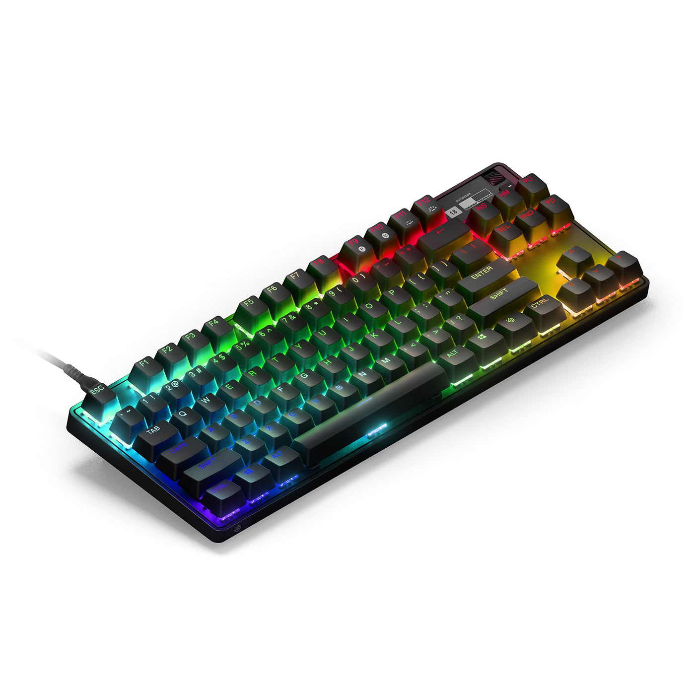 SteelSeries Apex Pro TKL HyperMagnetic Gaming-Tastatur – Die schnellste Tastatur – Anpassbares Ansprechverhalten – OLED-Bildschirm – PBT-Keycaps – USB-C – 2023 Edition – Deutsches Tastatur QWERTZ