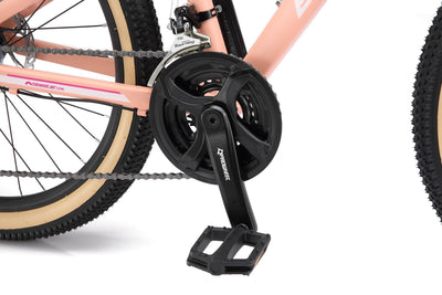 BIKESTAR Kinder Fahrrad Aluminium Mountainbike 21 Gang Shimano, Scheibenbremse ab 9 Jahre | 24 Zoll Kinderrad MTB | Berry