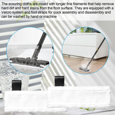 12 Stück Zubehör für Kärcher Dampfreiniger Easyfix SC2 SC3 SC4 SC5, Mikrofaser-Tuchset und Bodendüse Rundbürsten Kompatibel für Kärcher Dampfreiniger New Pack