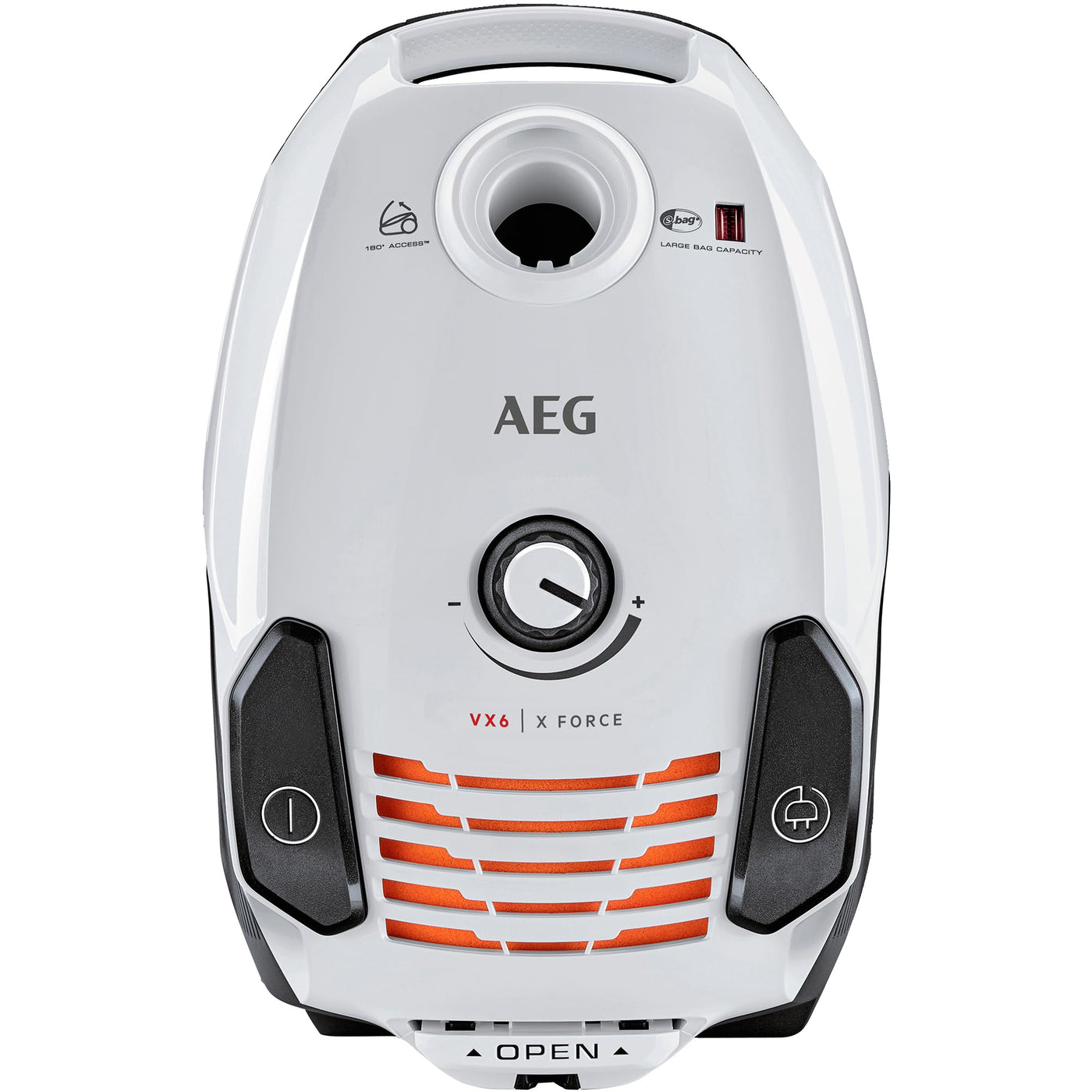 AEG VX6-2-IW-5 Staubsauger mit Beutel / 360° drehbare Räder / Zusatzdüsen und Staubbeutel / für Hart- und Teppichböden / 800 Watt / 9 m Aktionsradius / Ergo-Handgriff / neue technische Version / weiß