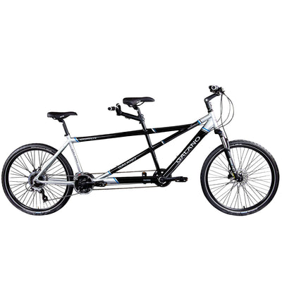 Galano Tandem Fahrrad 26 Zoll Mountainbike Nashville 24Gang MTB Hardtail Fahrrad (schwarz/grau, 53/46 cm)