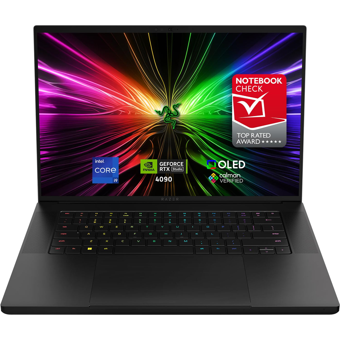 Razer Blade 16 (2024) - 16 Zoll Gaming-Laptop - NVIDIA Geforce RTX 4090 - Intel i9-14900HX - 16" QHD+ OLED 240Hz Display - Snap Tap (32GB DDR5 RAM, 2TB SSD, Alu-Gehäuse) QWERTZ DE-Layout | Schwarz