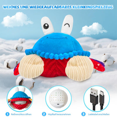 SAIMAND Krabbe Baby Spielzeug 6 7 8 9 10 12 Monate, Musikalische Krabbelspielzeug, Crawling Crab Tummy Time Toy, Babyspielzeug ab 1 2 Jahr Mädchen Jungen, Geschenk für Neugeborenes Jungen & Mädchen