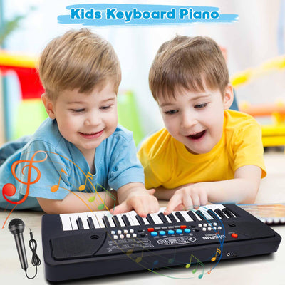 37 Tasten Kinder Klavier mit Mikrofon,Klavier Keyboard Kinder,Einführendes Musiktraining,Elektronische Keyboard für Kinder ab 3 4 5 6 7 8 Jahren,Geschenke für Jungen Mädchen Anfänger