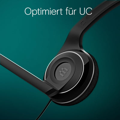 EPOS PC 8 USB On-Ear-Stereo Wired Headset mit Mikrofon, Kopfhörer mit Kabel, Inline-Lautstärke, Stummschaltung, Mikrofon-Rauschunterdrückung, Hochwertig, für Laptop, PC, Mac - Online-Anrufe Unterric