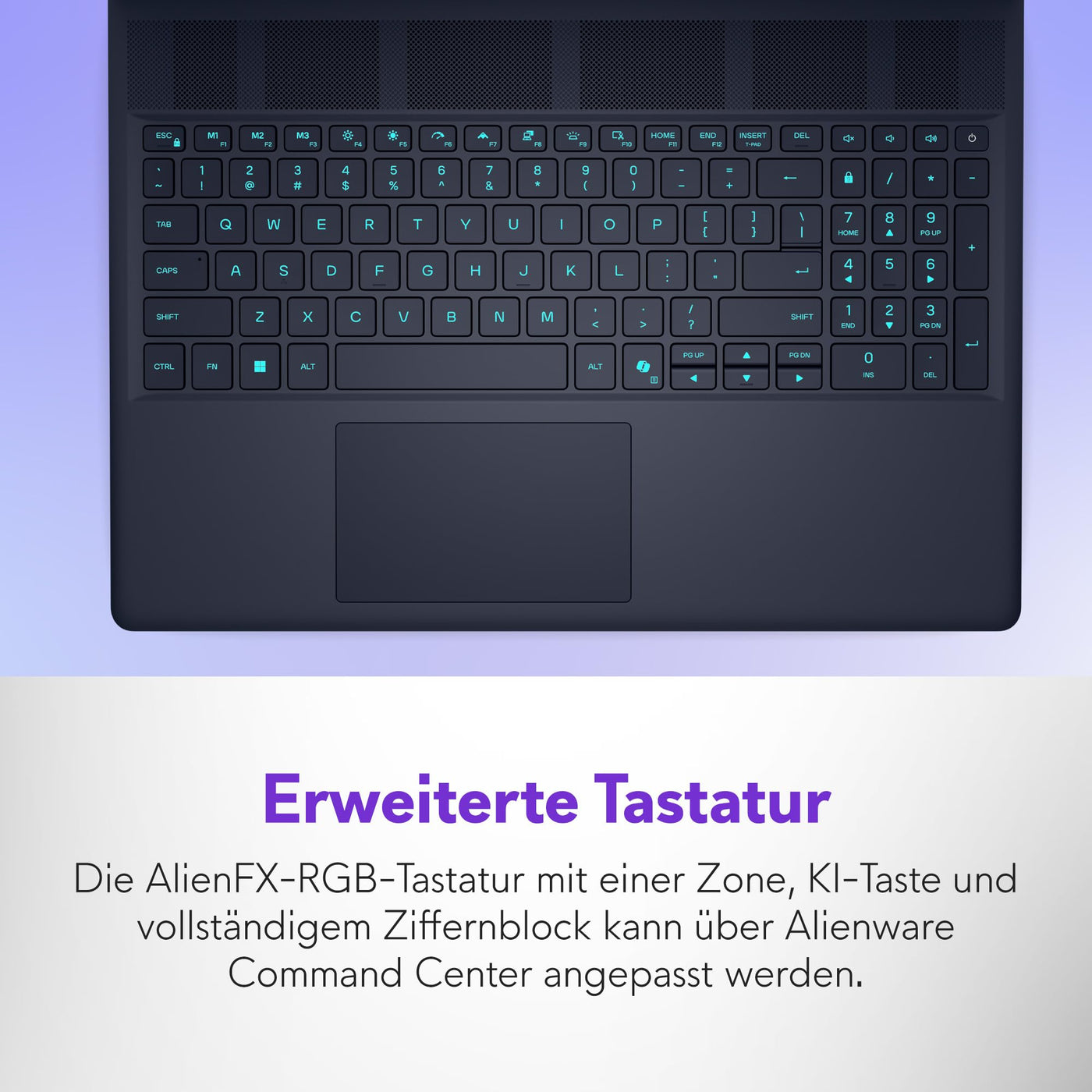 Alienware 16x Aurora Gaming Laptop AC16251 16" WQXGA 240Hz G-Sync Display, Intel Core Ultra 9 275HX Series 2, Nvidia Geforce RTX 5070, 32GB RAM, 1TB SSD, Windows 11 Home, AlienFX RGB QWERTZ Tastatur