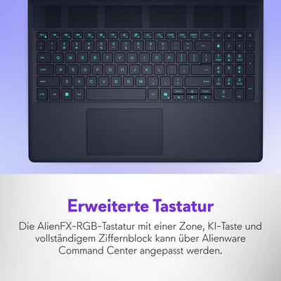 Alienware 16x Aurora Gaming Laptop AC16251 16" WQXGA 240Hz G-Sync Display, Intel Core Ultra 9 275HX Series 2, Nvidia Geforce RTX 5070, 32GB RAM, 1TB SSD, Windows 11 Home, AlienFX RGB QWERTZ Tastatur