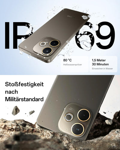 OPPO A5 Pro 4G 8GB+256GB, Simlockfreies Smartphone mit KI, 6,67" 90Hz-Display, 50MP-AF-Kamera, 5800mAh-Akku, IP69-Schutz gegen Wasser und Staub, Black Brown (inklusive 45-W-SUPERVOOC-Ladegerät)