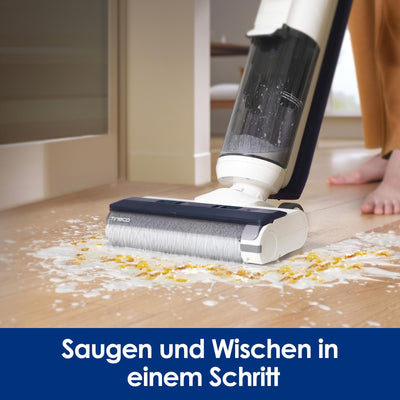 Tineco iFLOOR 5 Breeze Complete Nass Trockensauger, EIN-Schritt-Reinigung für Hartböden, Kantenreinigung <0.5cm, Dreifache Batterielebensdauer, Selbstreinigung, Leichtes Kabelloses Saugwischer, Blau