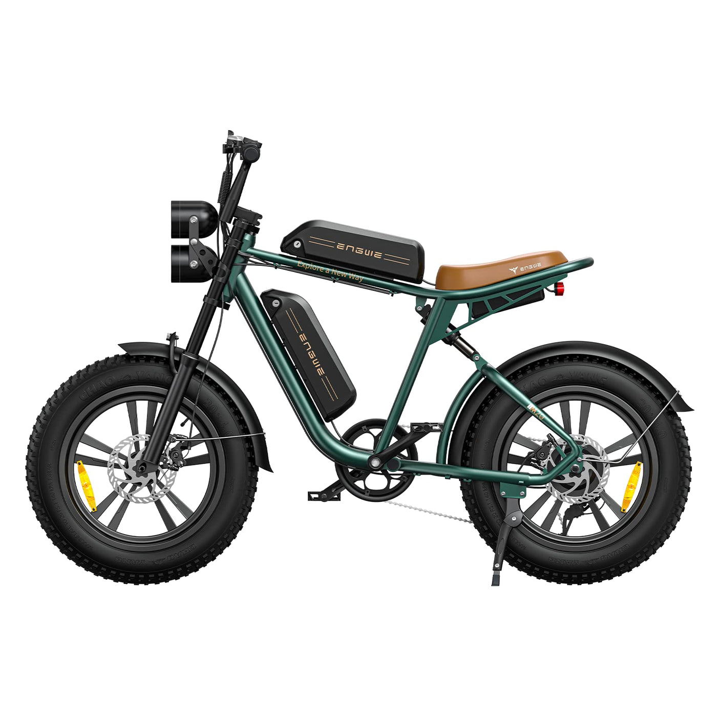 ENGWE E Bike Herren Elektrofahrräder-Ebike mit einem Akku/ 2 Akkus, E-Bike 20 * 4.0 Zoll Fette Reifen, Ebike Herren bis zu 75km/150km/90km/170km, Elektrofahrrad 7-Gang, M20/M1