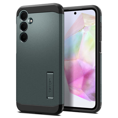 Spigen Tough Armor Hülle Kompatibel mit Samsung Galaxy A35 5G -Grün
