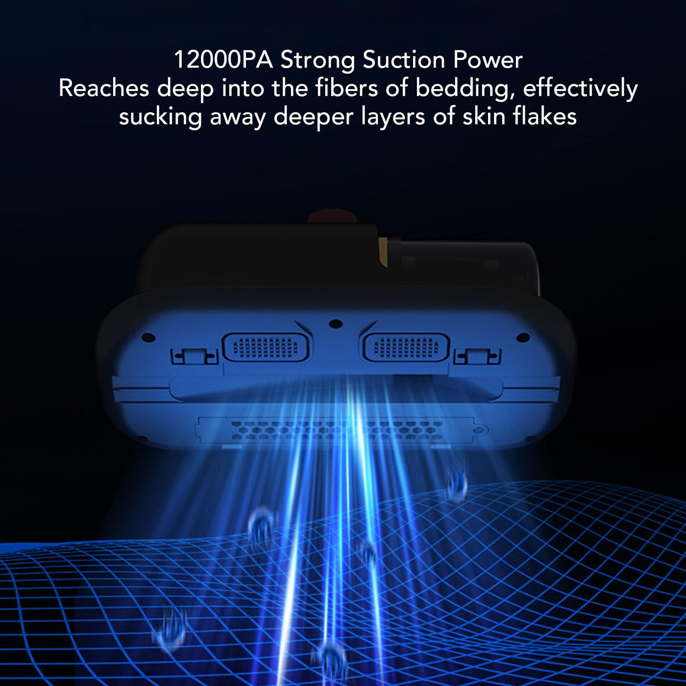 Bettstaubsauger 12 KPa, Ultraschall-Matratzenstaubsauger – Leistungsstarkes Doppelklopfen, UV-Reinigung, Präzise Filterung für Bettwäsche, Teppiche, Spielzeug