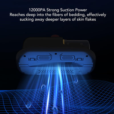 Bettstaubsauger 12 KPa, Ultraschall-Matratzenstaubsauger – Leistungsstarkes Doppelklopfen, UV-Reinigung, Präzise Filterung für Bettwäsche, Teppiche, Spielzeug