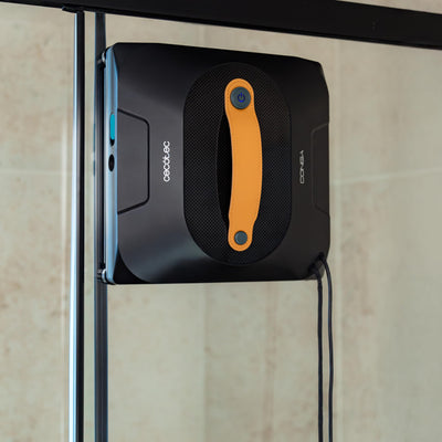 Cecotec Robot Fensterreiniger Conga Windroid 1390 Double Spray Connected 3in1; Sprüht, reinigt und trocknet, Doppelspray, APP, Fernbedienung, 8Modi, Aktionsradius 7,5m, Sicherheitskordel, Reinigungsse