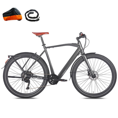 Fafrees F700 E Bike 28 Zoll, Elektrofahrrad 250W 25km/h, Ebike Herren 10Ah Akku, City E-Bike Damen Drehmomentsensoren, Pedelec Hydraulische Scheibenbremsen, Reichweite 100km (M, Schwarz)