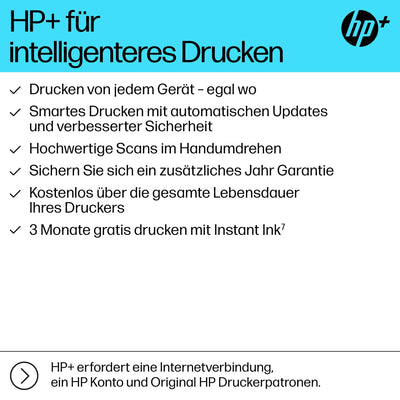 HP OfficeJet Pro 9132e Multifunktionsdrucker, 30€ Cashback, 3 Monate gratis drucken mit HP Instant Ink inklusive, HP+, Drucker, Scanner, Kopierer, Fax, WLAN, LAN, Duplex, Airprint, Grau-Weiß