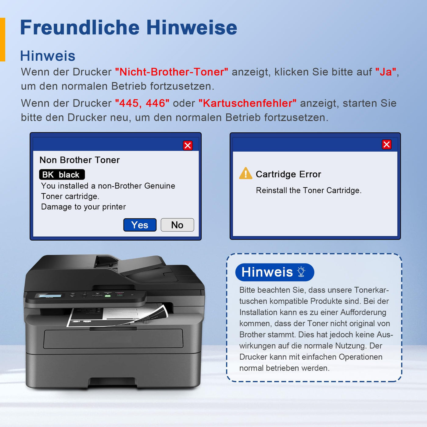 Palmtree TN2510 TN2510XL TN-2510 XL Kompatibel für Brother HL-L2400DWE Toner MFC-L2800DW MFC-L2835DW MFC-L2860DW HL-L2400DW MFC-L2827DW DCP-L2620DW HL-L2445DW DCP-L2660DW DCP-L2665DW DCP-L2627DW