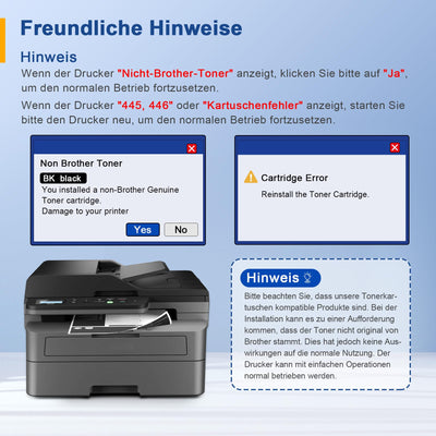 Palmtree TN2510 TN2510XL TN-2510 XL Kompatibel für Brother HL-L2400DWE Toner MFC-L2800DW MFC-L2835DW MFC-L2860DW HL-L2400DW MFC-L2827DW DCP-L2620DW HL-L2445DW DCP-L2660DW DCP-L2665DW DCP-L2627DW