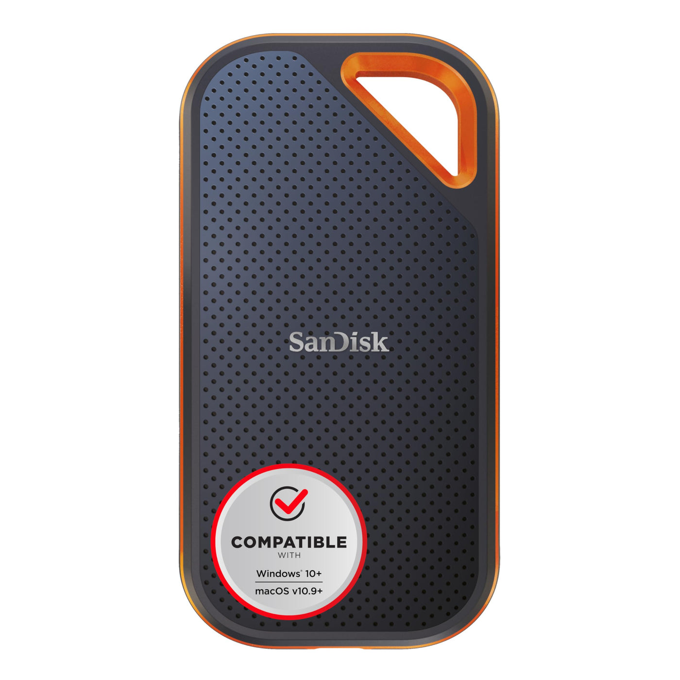 SanDisk Extreme PRO Portable SSD 4 TB (externe SSD, NVMe-SSD-Performance, 2,5 Zoll, 2.000 MB/s Lesen und Schreiben, AES-Verschlüsselung, IP65-Wasser- und -Staubschutz) grau
