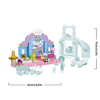 LEGO Gabby's Puppenhaus – Gabbys Katzenpflege Spielset – Kreatives Tier Spielzeug - Bauset mit Auto, Zug, Rutsche, Minifiguren & Zubehör – Kinder Geschenk für Mädchen ab 4 Jahren – 10796