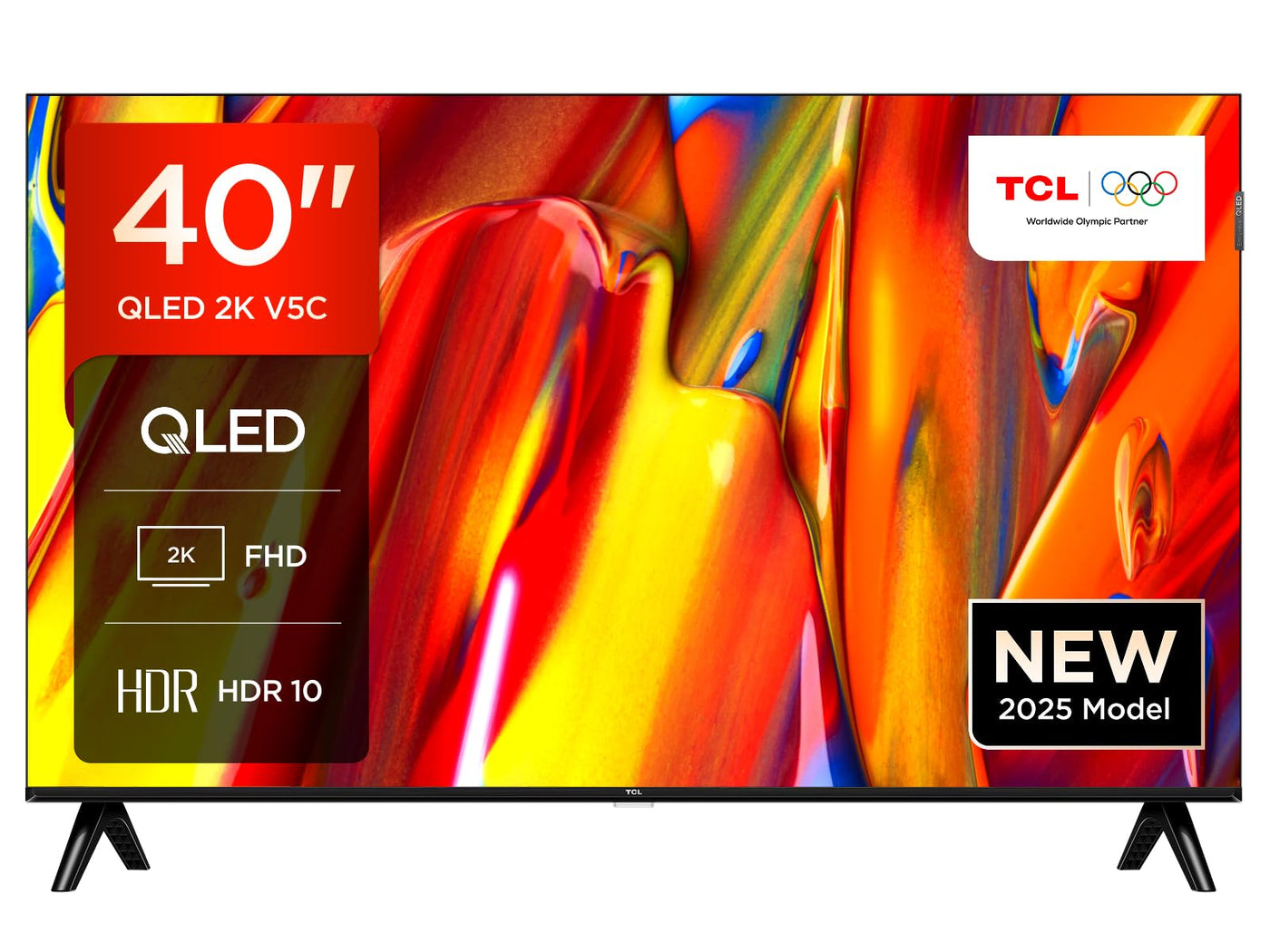 TCL 40V5C - 40“ Full HD Smart QLED Direct LED-Fernseher mit Android TV & HDR - Kompatibel mit Google Cast & Google Home, Schlankes Design