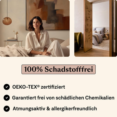 Amqua Mako Satin Kissenbezug (1x) aus ägyptischer Baumwolle 70x90 cm, hellgrau