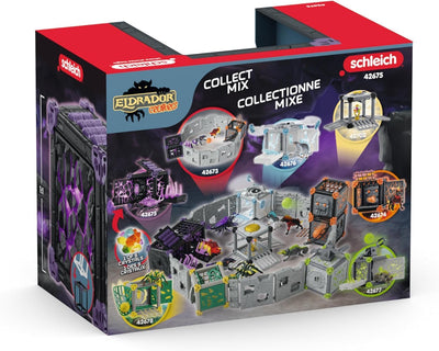 SCHLEICH ELDRADOR Creatures | Battle CAVE Schattenassel 42675 | Set aus ELDRADOR Battle Cave mit Monster und Schattenkristall | Battle Caves zur Arena stapelbar | Spielzeug ab 7 Jahren | 34 Teile