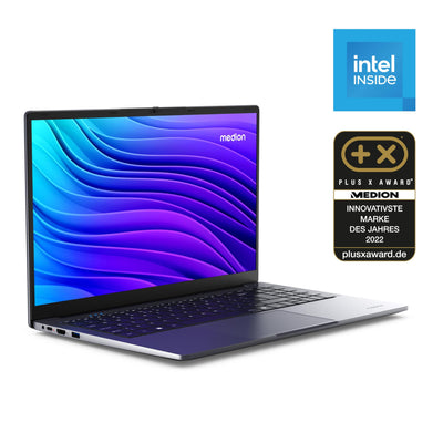 MEDION E15223 39,6 cm (15,6 Zoll) Full HD Laptop (Intel N100, 128GB PCIe SSD, Intel UHD, 4GB DDR5 RAM, WLAN, Win 11 Home S-Modus)