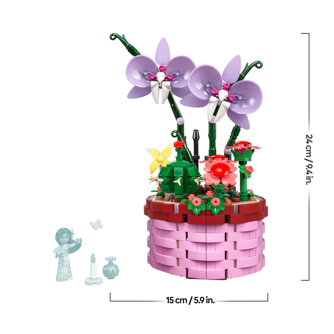 LEGO ǀ Disney Encanto Isabelas Blumentopf, Set für Kinder mit baubarer Spielzeug-Orchidee, Deko-Bausatz mit Mini-Puppe Einer Figur aus dem Film, Geschenk-Idee für Mädchen & Jungen ab 9 Jahren 43237