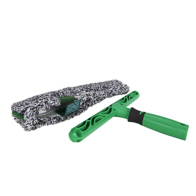 Unger Fenster Reinigungs-Kit (Fensterwischer, Trägerteil, Mikrofaser-Bezug, Eimer 12 L, Reinigungsmittel, Schaber, Glastuch Breite 35 cm) AK015
