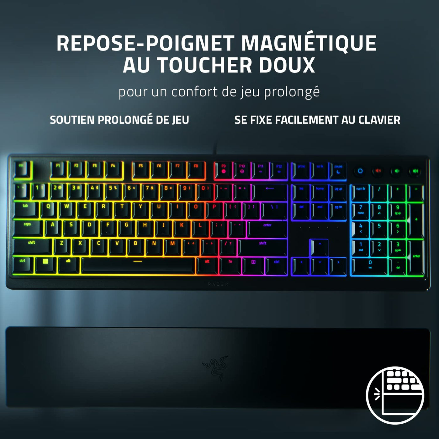 Razer Ornata V3 Mechanische Gaming-Tastatur, RGB-Chroma, Handballenauflage, AZERTY-Tastatur