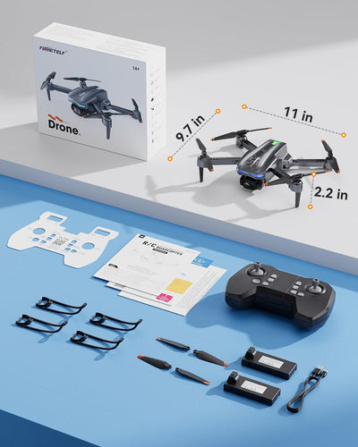 FERIETELF T29 Drohne mit Kamera 1080P HD – Faltbar Mini Drohne für Kinder & Erwachsene | WiFi FPV, 2x 1200mAh Akkus, Quadrocopter für Anfänger, Drone Kinderspielzeug Geschenk