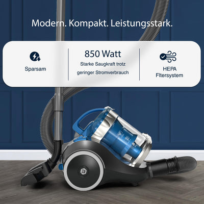Balter Vento A3 Staubsauger beutellos, 850W hohe Saugleistung, große 2L Staubbehälter, Multizyklon, HEPA-Filter