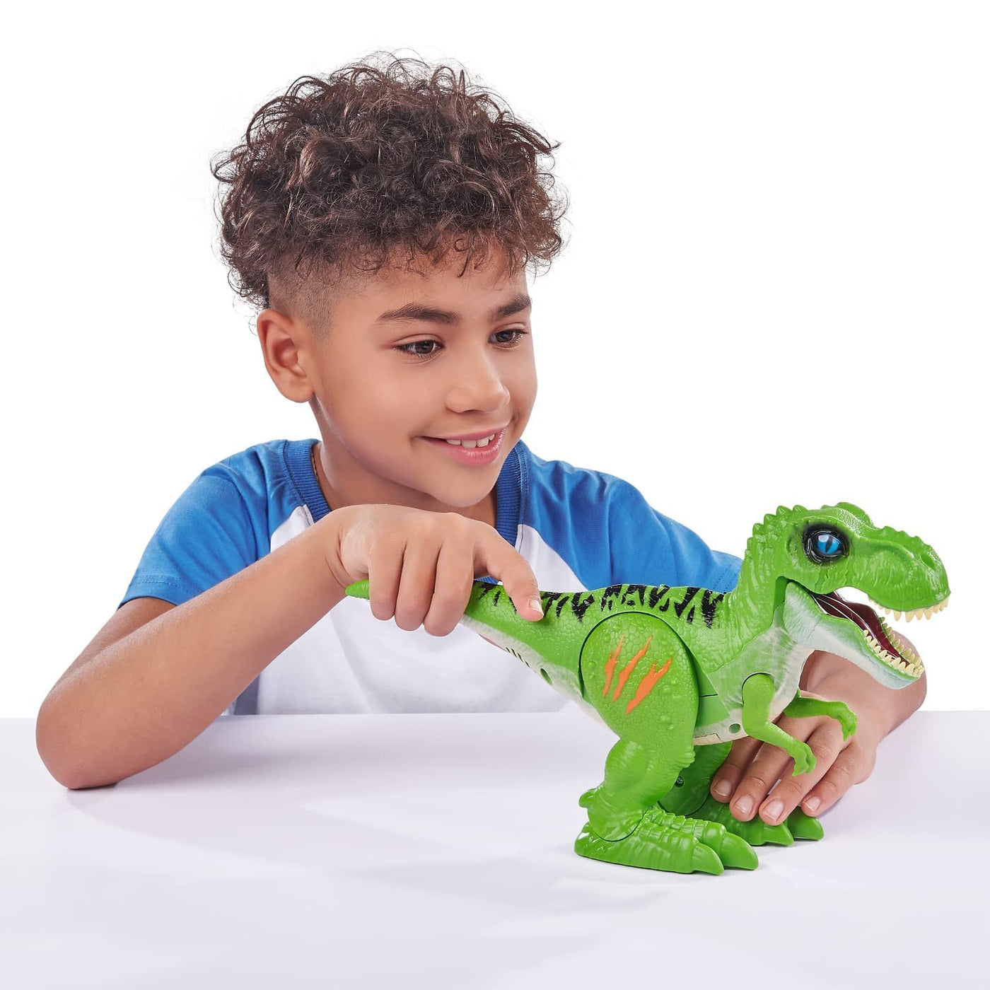 Robo Alive Angreifender T-Rex Serie 2, Dinosaurier-Spielzeug, batteriebetriebenes Roboter-Spielzeug (grün)