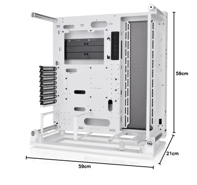 Thermaltake Tt Core P3 TG Pro Snow White | Open Frame Chassis