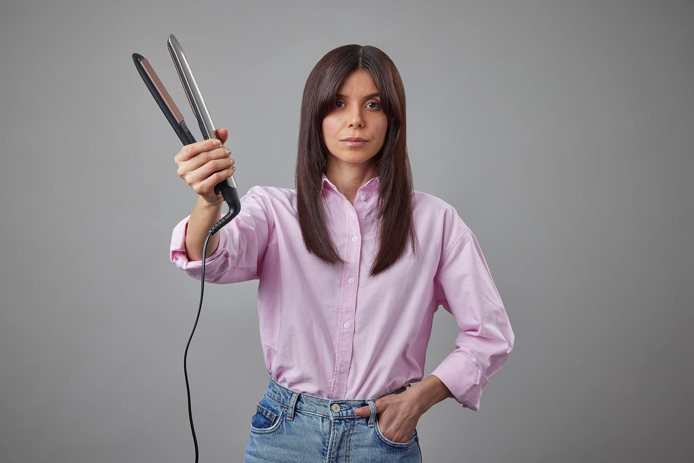 Remington Glätteisen [hochwertige Beschichtung] Keratin (Keramikbeschichtung mit Keratin & Mandelöl angereichert) LCD-Display, 10 Temperatureinstellungen 150-230°C, Haarglätter S8540,Schwarz, 110 mm