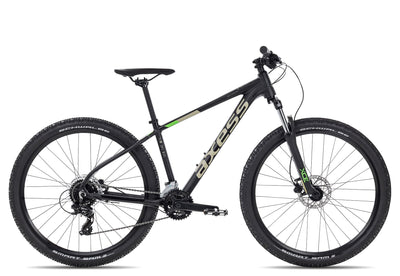 Axess Brash Mountainbike | MTB-Hardtail | 16-Gang Schaltung | Hydraulische Scheibenbremsen, Farbe:matt Black, Rahmengröße:14 Zoll, Laufradgröße:27.5 Zoll
