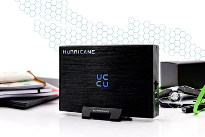 HURRICANE GD35612 Externe Festplatte 2TB 3,5" USB 3.0 Aluminium HDD mit Netzteil für PC, TV, Ps4, Ps5, Xbox Laptop kompatibel mit Windows mac Linux