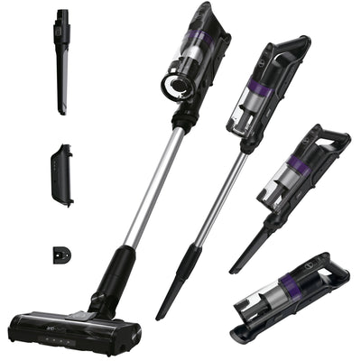 Hoover HF1 Plus [HF1PZ10H] Akku Staubsauger kabellos mit XL Staubbehälter & LED, bis zu 45min Laufzeit, für alle Bodenarten, Anti Twist gegen Haarverwicklung, Akkusauger mit Parkfunktion, 0.7L