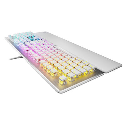 Turtle Beach Vulcan II – Mechanische PC Gaming-Tastatur, Titan II-Schalter, anpassbare beleuchtete RGB-Tasten, abnehmbare Handballenauflage, Aluminiumplatte – Weiß