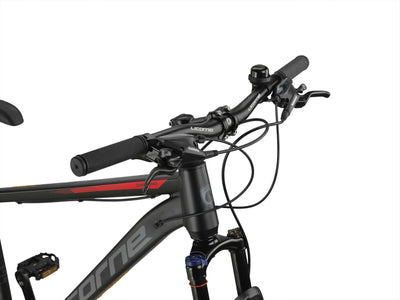 Licorne Bike Diamond Plus – Mountainbike, Shimano 24-Gang Schaltung, hydraulische Scheibenbremsen, verriegelbare Federgabel, Schnellspanner Vorder- & Hinterrad (Schwarz/Rot, 29 Zoll)