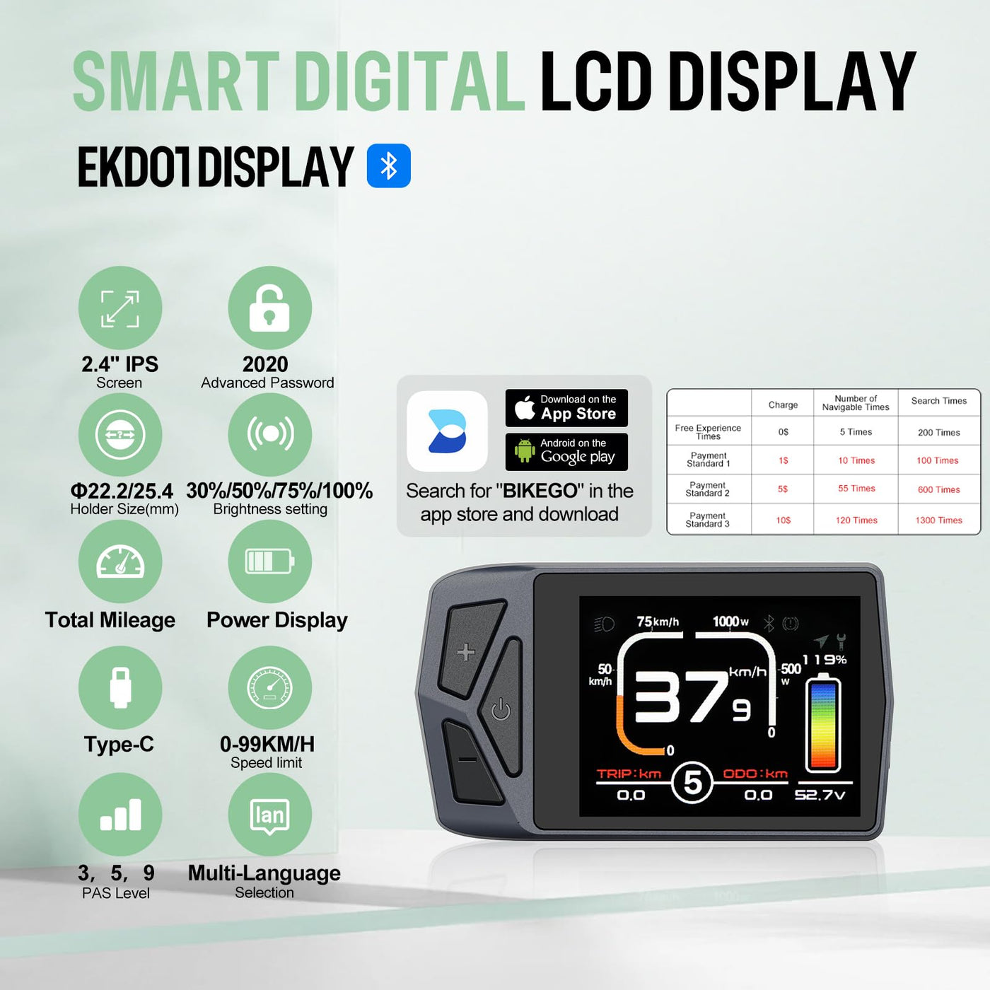 Varstrom 48V1000W E-Bike Umbausatz Hinterradmotor 27,5 Zoll mit EKD01 Mehrsprachig Display für Hinterrad Brushless Gearless Nabenmotor, Integrierte Controller, PAS Sensor
