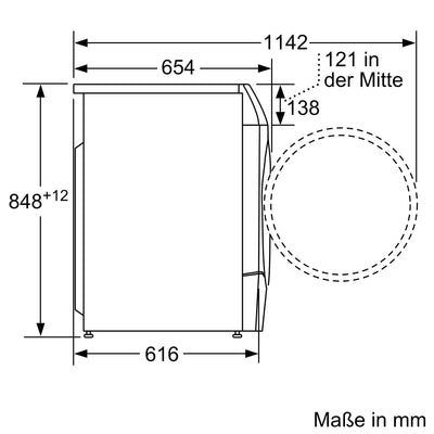 Siemens WD14U513 Waschtrockner iQ700, Frontlader mit 10-6kg Fassungsvermögen, 1400 UpM, HomeConnect, smartFinish, autoDry, speedPack XL, Weiß, 60cm