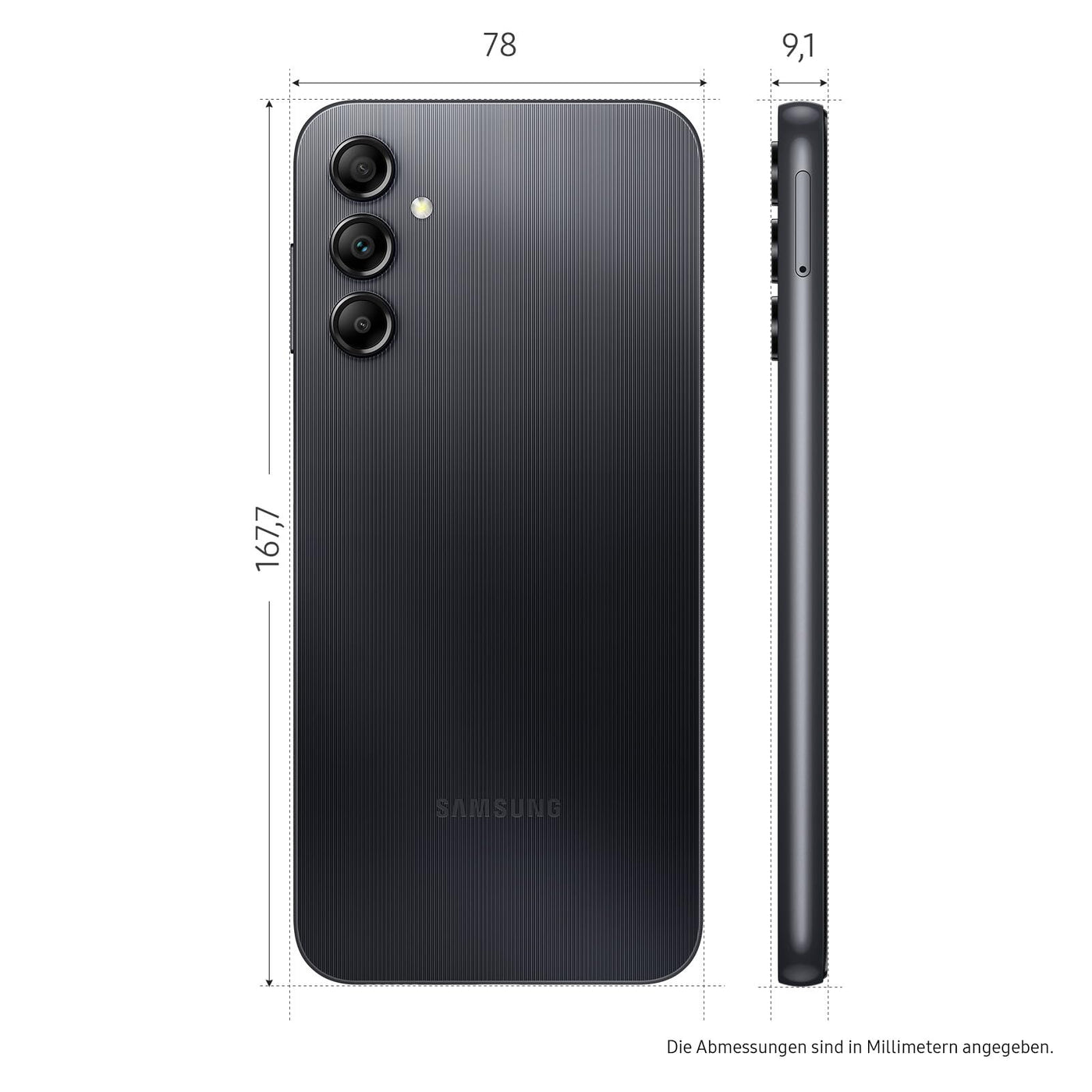 Samsung Galaxy A14 LTE Android Smartphone ohne Vertrag, 64 GB, 4 GB RAM, 6,6 Zoll Dynamic AMOLED Display, 5.000 mAh Akku, Black, Handy inkl. 30 Monate Herstellergarantie [Exklusiv bei Amazon]