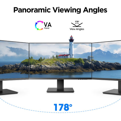KOORUI 27 Zoll Monitor,Full HD (1920x1080), 75Hz, VA, 5ms, Augenpflege, Rahmenlos, Blaulichtfilter, HDMI, VGA, VESA 75x75