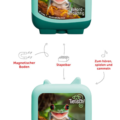 tonies Clever 4er Set Tierisch! Rekordverdächtig für Deine Toniebox, Wissens-Hörspiel für Kinder ab 5 Jahren, Spielzeit ca. 130 Minuten