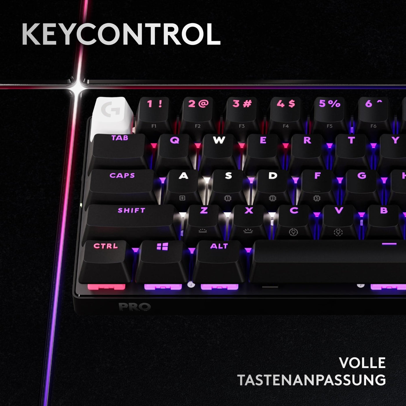 Logitech G PRO X 60 LIGHTSPEED kabellose Gaming-Tastatur, ultra-kompakte mechanische 60%-TKL-Tastatur, LIGHTSYNC RGB, Doubleshot-PBT-Tastenkappen, optische taktile, Windows PC, QWERTZ DE - Schwarz